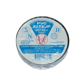 Eltejp 20m x 19mm SVART